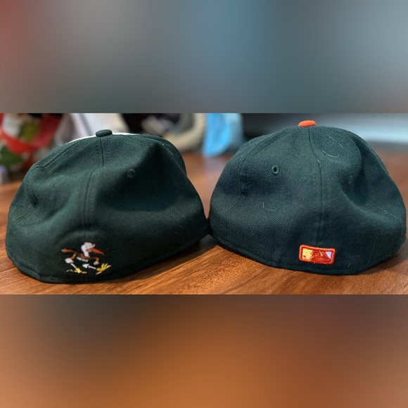 Miami Hurricanes and Marlins New Era 59FIFTY Fitted Hats - Picture 2 of 6